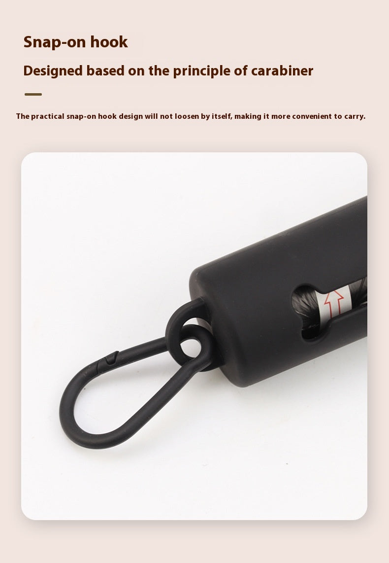 HKM-8630973 Triangle Lamp Distributor with Bone Style and Garbage Bag Set - Black, ABS Material