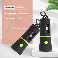 HKM-8630973 Triangle Lamp Distributor with Bone Style and Garbage Bag Set - Black, ABS Material