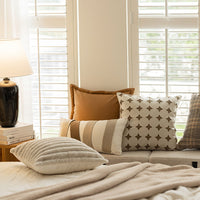 HKM-863187 Nordic Style Solid Color Geometric Design Pillow Cover - 30x50cm & 45x45cm Options