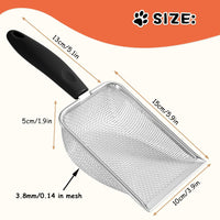 HKM-8631997 Stainless Steel Cat Litter Scoop with Small Mesh for Easy Cleanup and Comfort