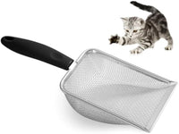 HKM-8631997 Stainless Steel Cat Litter Scoop with Small Mesh for Easy Cleanup and Comfort