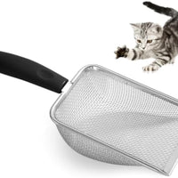 HKM-8631997 Stainless Steel Cat Litter Scoop with Small Mesh for Easy Cleanup and Comfort