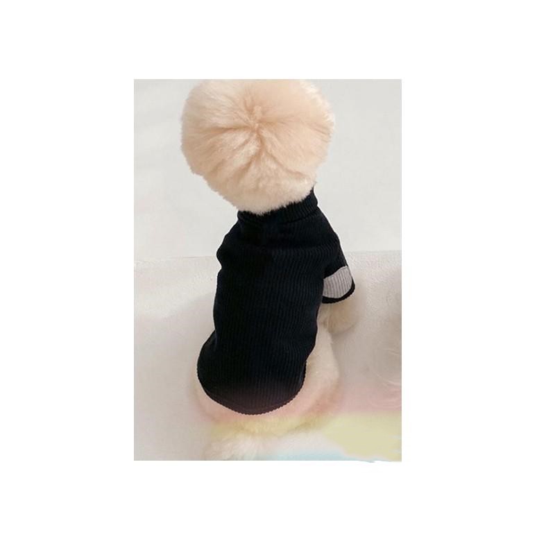 HKM-8632509 Stylish Contrast Vertical Pet Clothing in Brown, Black, Beige, and Grey - Multiple Sizes Available