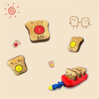 HKM-8634173 Dog Bread Machine Plush Toy for Food Hiding and Molar Training - Red, 27x15x16cm