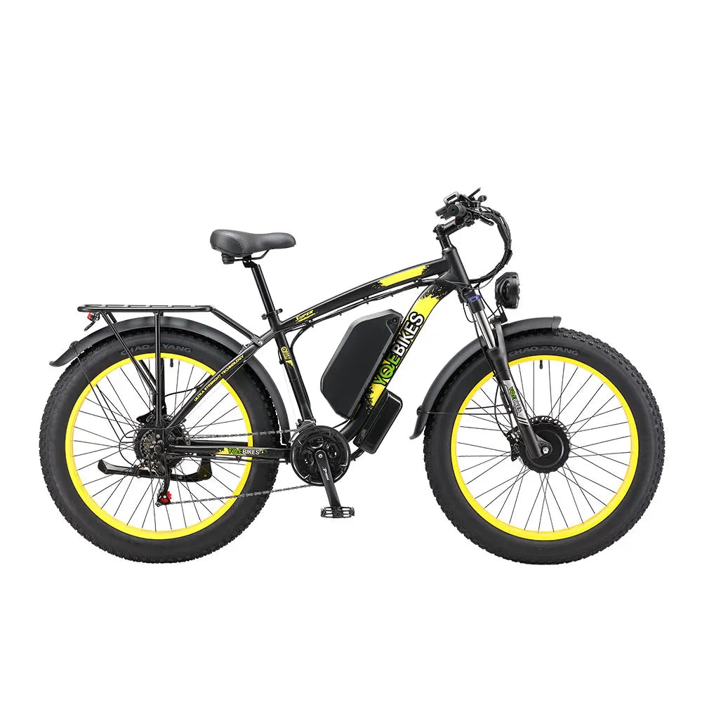 HKM-863443 2000W Dual Motor Electric Bike with 26x4.0 Inch Tires and Disc Brakes, 21-Speed, 48V 23Ah Battery