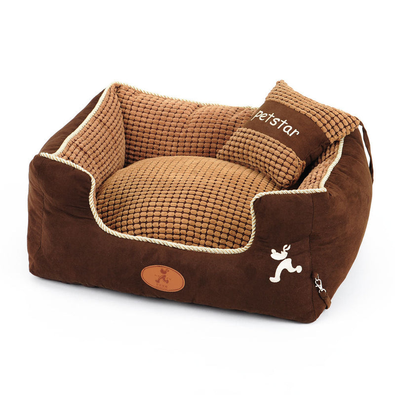 HKM-8634557 Removable Suede Pet Kennel - Washable and Convenient for Easy Care