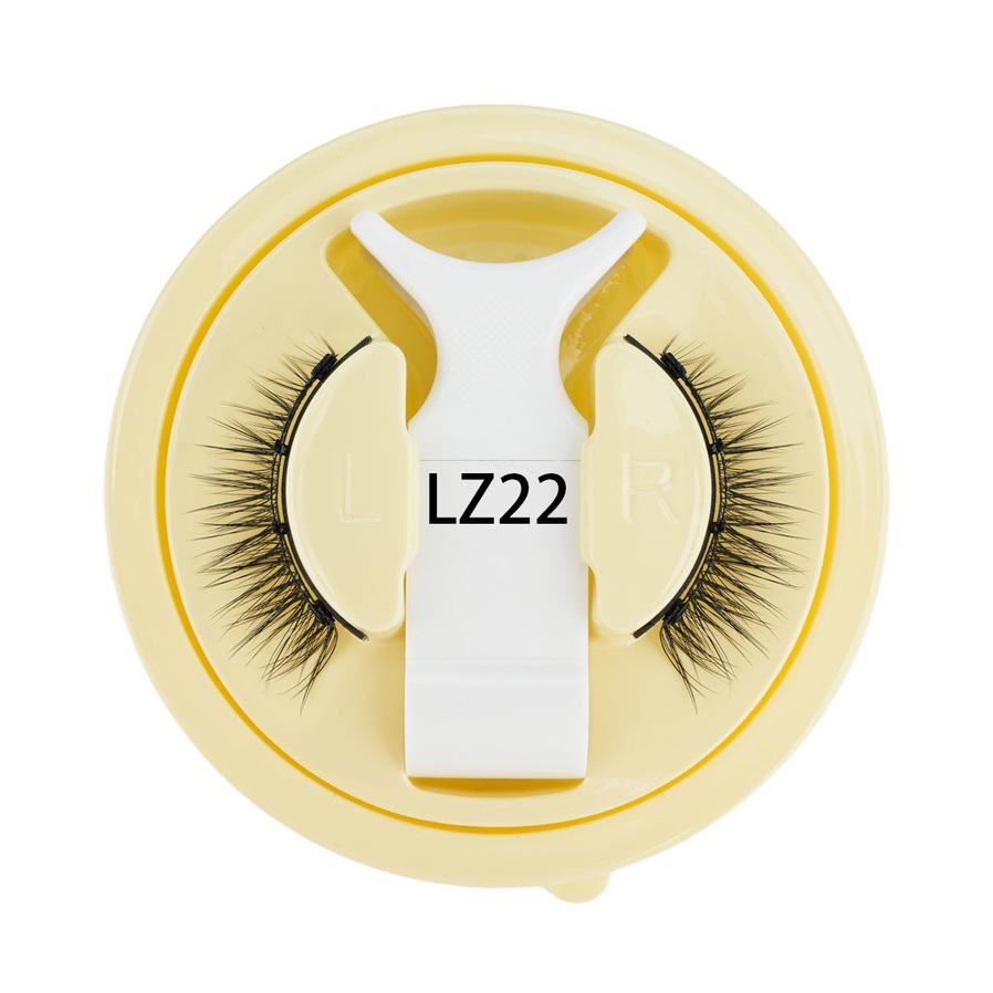 HKM-863507 Reusable Waterproof Thick Glue-free Eyelash - Artificial Fiber, 0.6mm-1.1mm Size, 1 Pair