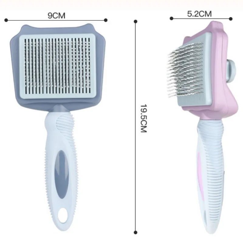 HKM-8636093 Automatic Pet Hair Remover Dog and Cat Grooming Brush with Self-Cleaning Massage Feature for Large Dogs