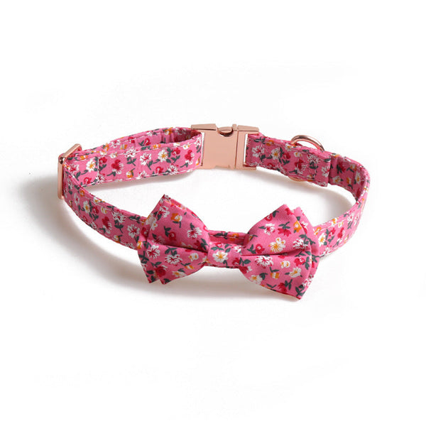 HKM-8636477 Adjustable Metal Bow Pet Collar in Multiple Colors, 1.5 x 24.5-35 cm
