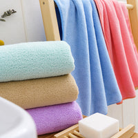 HKM-863699 Coral Velvet Soft Towel - Lightweight Polyester Blend, 35x75 cm