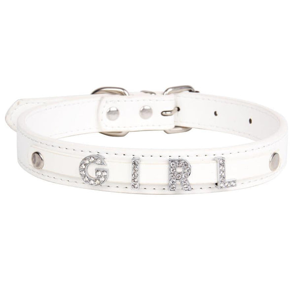 HKM-863827 Personalized PU Leather Pet Collar for Small and Medium Dogs with Convenient Alloy Nail Design