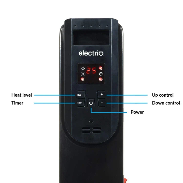 HKM-863891 Electric Oil Filled Radiator Heater with WiFi Control, Adjustable Thermostat, and LED Display – 1500W