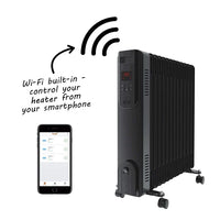 HKM-863891 Electric Oil Filled Radiator Heater with WiFi Control, Adjustable Thermostat, and LED Display – 1500W
