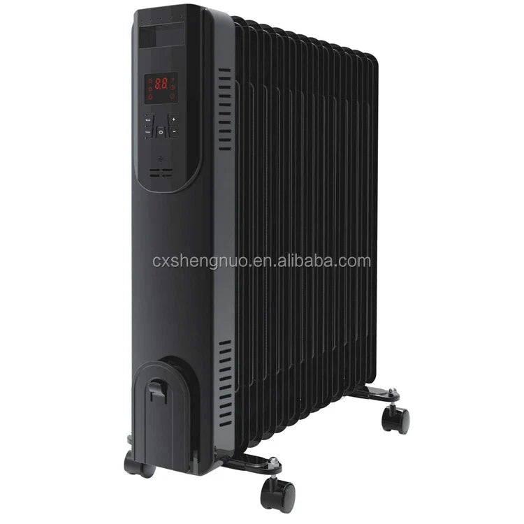 HKM-863891 Electric Oil Filled Radiator Heater with WiFi Control, Adjustable Thermostat, and LED Display – 1500W