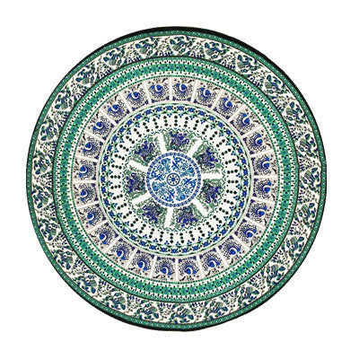 HKM-863955 Round Beach Towel in Blue and Red Chiffon Material
