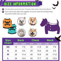 HKM-8639933 Halloween Skull Bones Dog Vest for Small and Medium Pets - Stretchy Cotton Tank Top Costume