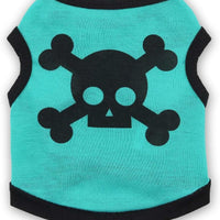 HKM-8639933 Halloween Skull Bones Dog Vest for Small and Medium Pets - Stretchy Cotton Tank Top Costume