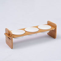 HKM-8640445 Bamboo Double Bowl Frame with Single and Double Options