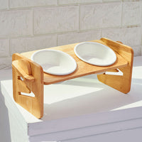 HKM-8640445 Bamboo Double Bowl Frame with Single and Double Options
