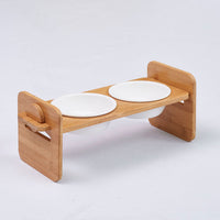HKM-8640445 Bamboo Double Bowl Frame with Single and Double Options