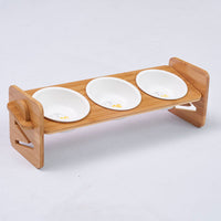 HKM-8640445 Bamboo Double Bowl Frame with Single and Double Options
