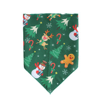 HKM-8640829 Festive Pet Triangular Scarf Towel in Snowman and Plaid Designs