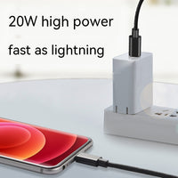 HKM-864147 Braided PD Data Cable 20W Fast Charging & Data Transmission, 1M Length, Compatible with 8PIN Devices