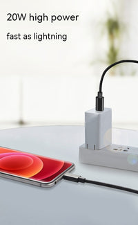 HKM-864147 Braided PD Data Cable 20W Fast Charging & Data Transmission, 1M Length, Compatible with 8PIN Devices