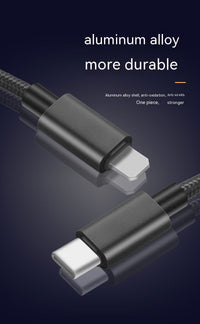 HKM-864147 Braided PD Data Cable 20W Fast Charging & Data Transmission, 1M Length, Compatible with 8PIN Devices