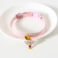 HKM-8642237 Avocado-Themed Safety Necklace for Pets - Adjustable Cotton Polyester Collar with Alloy Pendant