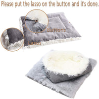 HKM-8643517 Self-Heating Plush Pet Blanket - Double Layer Washable Sleeping Pad for Dogs & Cats