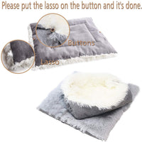 HKM-8643517 Self-Heating Plush Pet Blanket - Double Layer Washable Sleeping Pad for Dogs & Cats