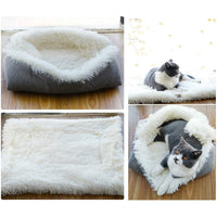 HKM-8643517 Self-Heating Plush Pet Blanket - Double Layer Washable Sleeping Pad for Dogs & Cats