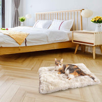 HKM-8643517 Self-Heating Plush Pet Blanket - Double Layer Washable Sleeping Pad for Dogs & Cats