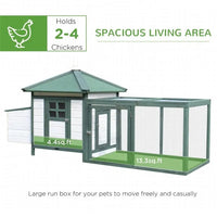 HKM-8643901 Wooden Chicken Coop with Nest Box and Waterproof Design, Toxin-Free Paint, Ideal for Up to 2 Chickens