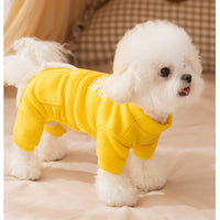 HKM-8644797 Cozy Fleece Hoodie Jumpsuit for Small & Medium Dogs - Autumn/Winter Pet Apparel