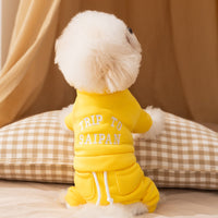 HKM-8644797 Cozy Fleece Hoodie Jumpsuit for Small & Medium Dogs - Autumn/Winter Pet Apparel