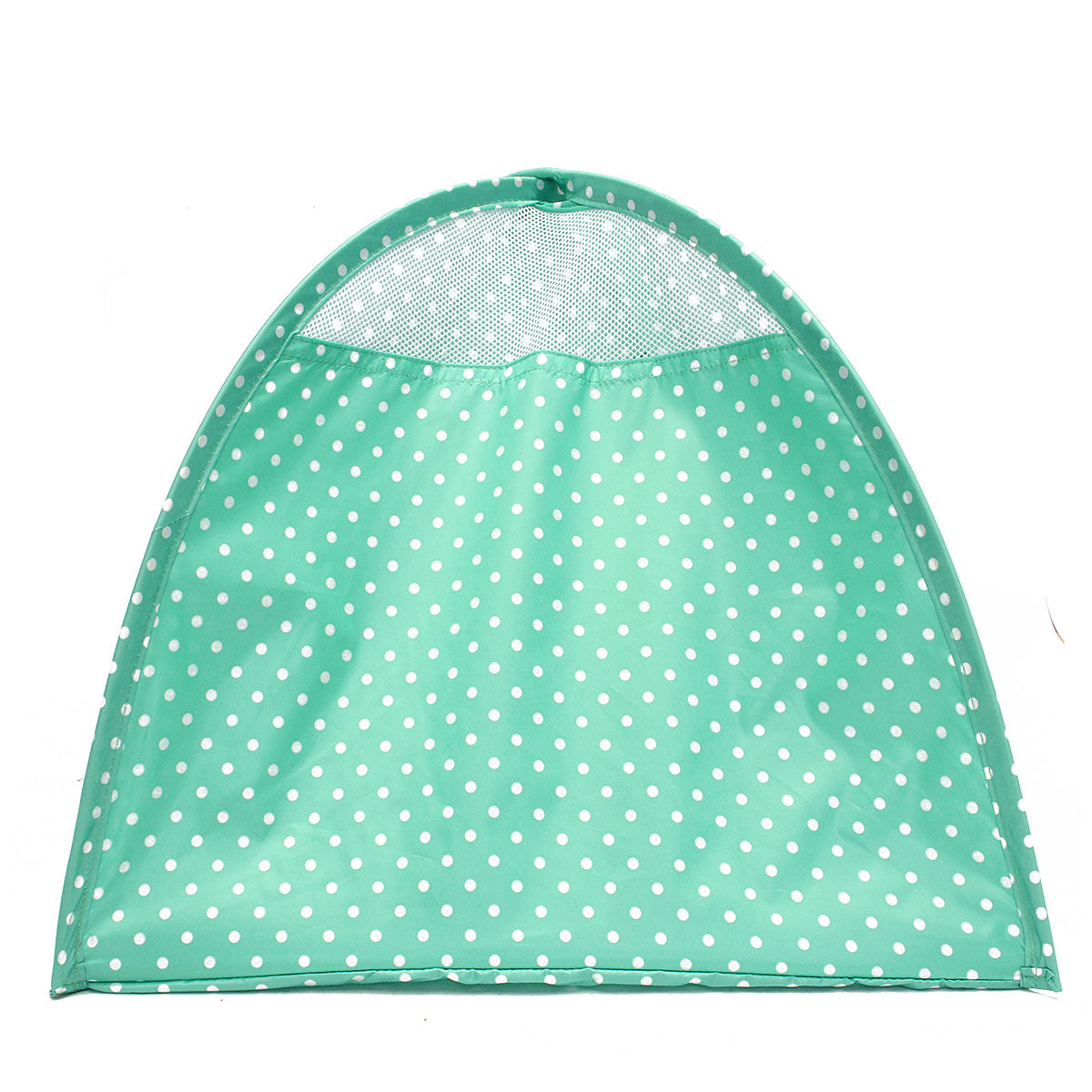 HKM-8645053 Collapsible Pet Tent in Green, Yellow, and Pink Dots - Portable and Lightweight Polyester Design (43x43x41CM)