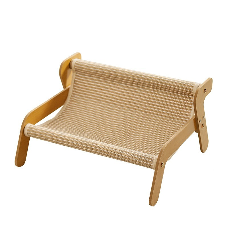HKM-8646205 Recliner Cat Scratch Board with Replacement Mat - Scratch-Resistant Linen Style