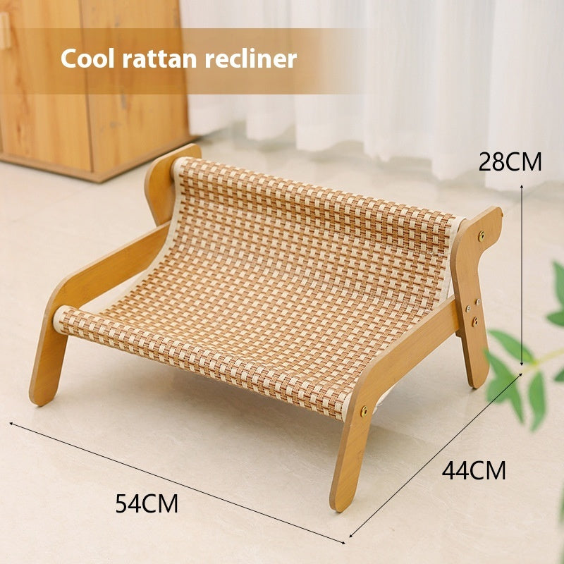 HKM-8646205 Recliner Cat Scratch Board with Replacement Mat - Scratch-Resistant Linen Style