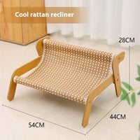 HKM-8646205 Recliner Cat Scratch Board with Replacement Mat - Scratch-Resistant Linen Style