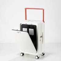 HKM-864659 Soft Shell Carry-On Suitcase with Open Top and Laptop Compartment for Travelling
