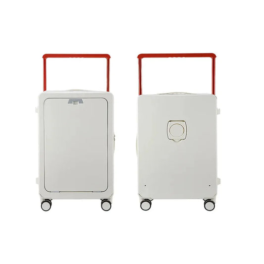 HKM-864659 Soft Shell Carry-On Suitcase with Open Top and Laptop Compartment for Travelling