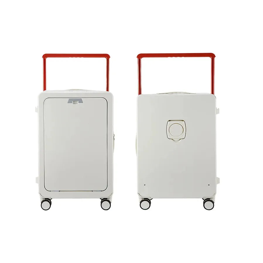 HKM-864659 Soft Shell Carry-On Suitcase with Open Top and Laptop Compartment for Travelling