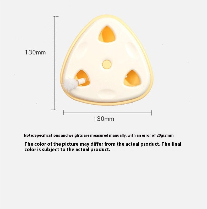 HKM-8646845 Automatic Induction Cat Teaser Toy - Cream Cheese Color, ABS Material