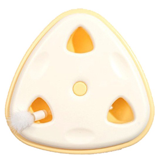 HKM-8646845 Automatic Induction Cat Teaser Toy - Cream Cheese Color, ABS Material