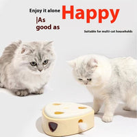 HKM-8646845 Automatic Induction Cat Teaser Toy - Cream Cheese Color, ABS Material