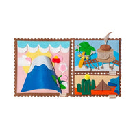 HKM-8647485 Pet Cat Travel Diary Sniffing Toy Set with Sniffing Pads, Streamer, Fun Bell, and Catnip Roof