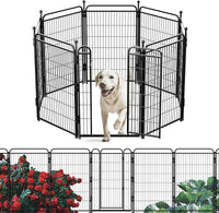 HKM-8647613 Foldable Indoor & Outdoor Dog Playpen with Gravity Lock for Small & Medium Pets