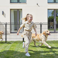 HKM-8647613 Foldable Indoor & Outdoor Dog Playpen with Gravity Lock for Small & Medium Pets